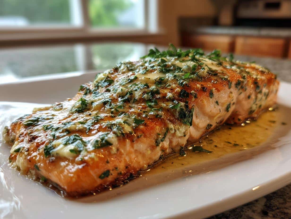 Elegant Herb Butter Salmon: Flavorful & Healthy Oven Roast